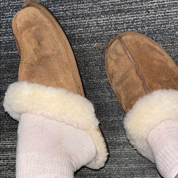 UGG Chestnut Suede Shearling Mule Slippers - Chestnut & Cream size 8/9 - Picture 13 of 15
